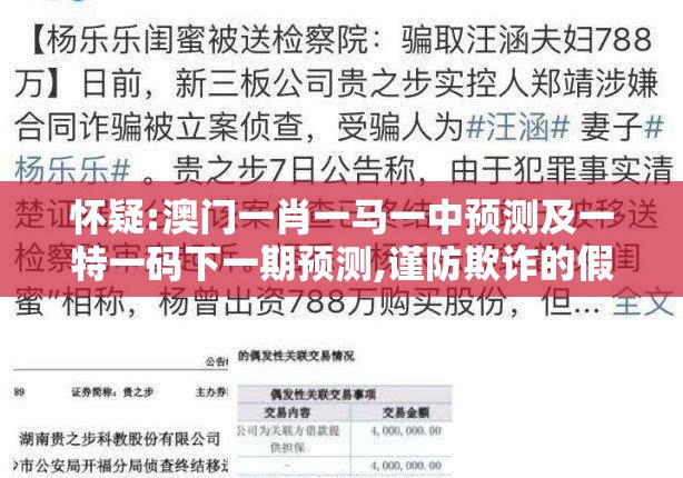 怀疑:澳门一肖一马一中预测及一特一码下一期预测,谨防欺诈的假包装锁-精准解答、专家解读解释与落实​