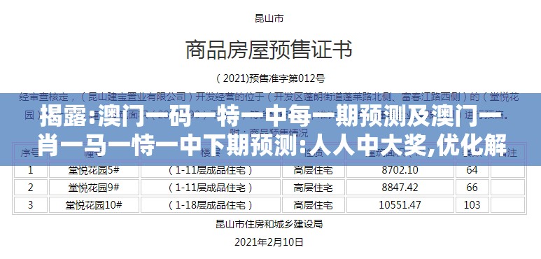 揭露:澳门一码一特一中每一期预测及澳门一肖一马一恃一中下期预测:人人中大奖,优化解答、专家解读解释与落实​-警惕欺骗性广告