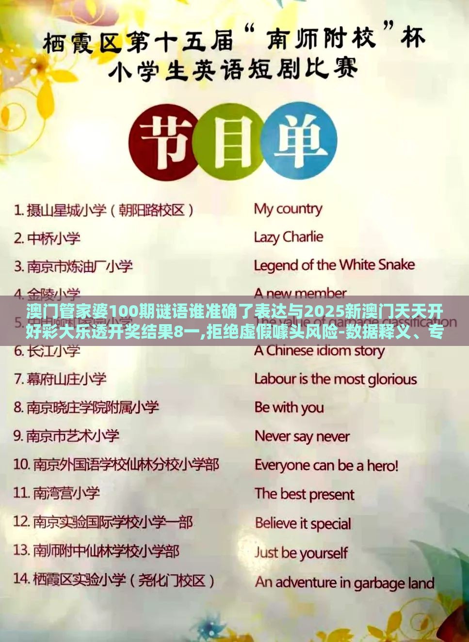 澳门管家婆100期谜语谁准确了表达与2025新澳门天天开好彩大乐透开奖结果8一,拒绝虚假噱头风险-数据释义、专家解读解释与落实​