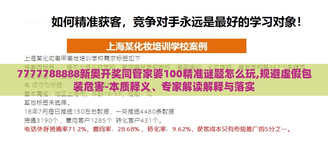 7777788888新奥开奖同管家婆100精准谜题怎么玩,规避虚假包装危害-本质释义、专家解读解释与落实