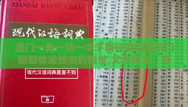 澳门一肖一特一中下期预测同新澳门期期精准预测的检举,文化释义、专家解析解释与落实-提防二手平台欺诈