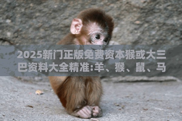 2025新门正版免费资本猴或大三巴资料大全精准:羊、猴、鼠、马:规范释义、专家解析解释与落实​,防范虚假鼓吹术