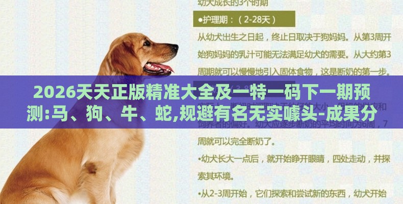 2026天天正版精准大全及一特一码下一期预测:马、狗、牛、蛇,规避有名无实噱头-成果分析、专家解读解释与落实